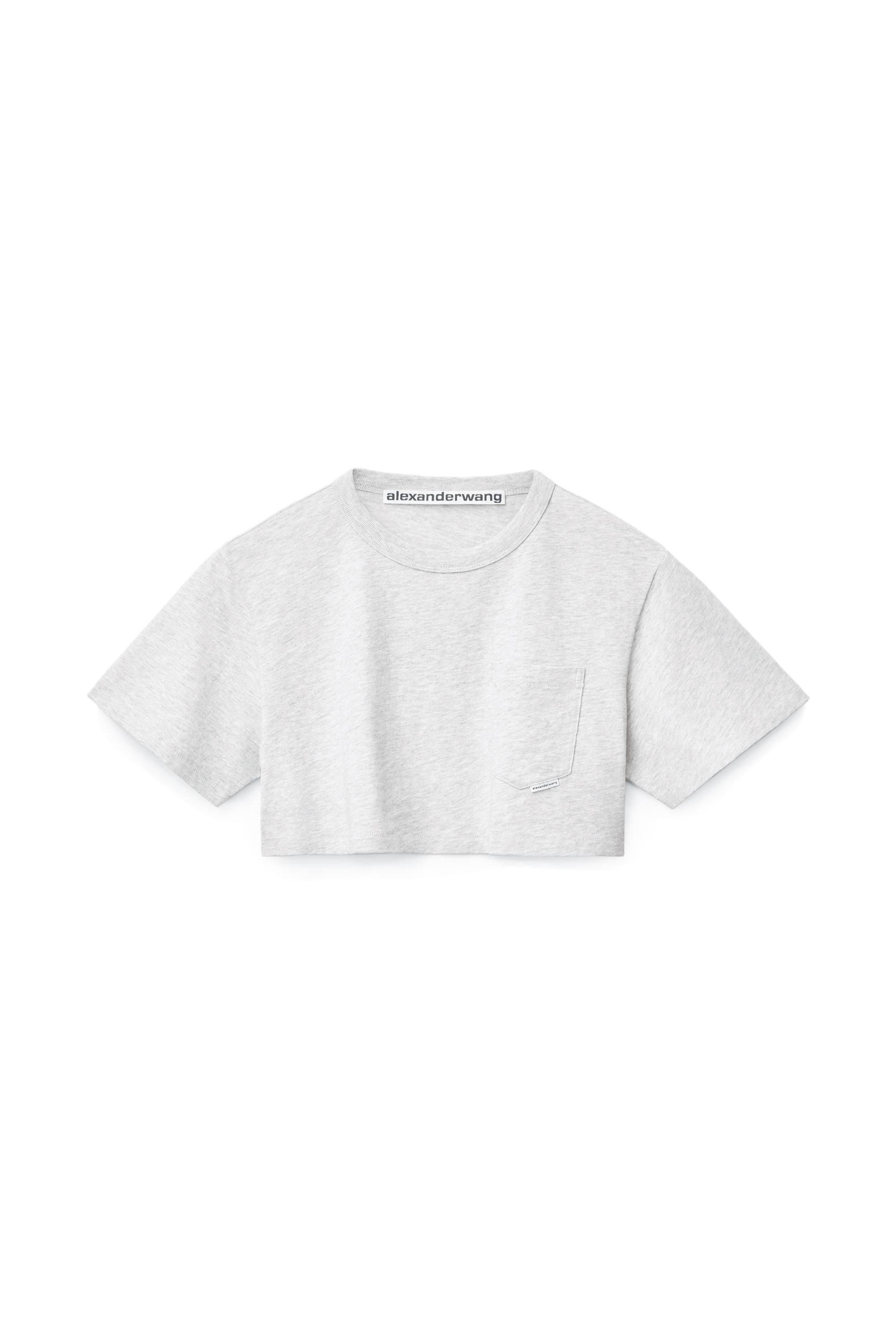 Cropped Pocket Tee In High Twist Jersey Product Image