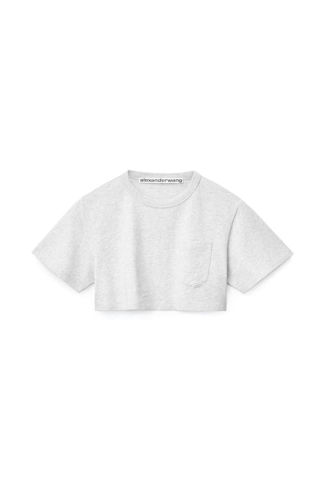 Cropped Pocket Tee In High Twist Jersey Product Image