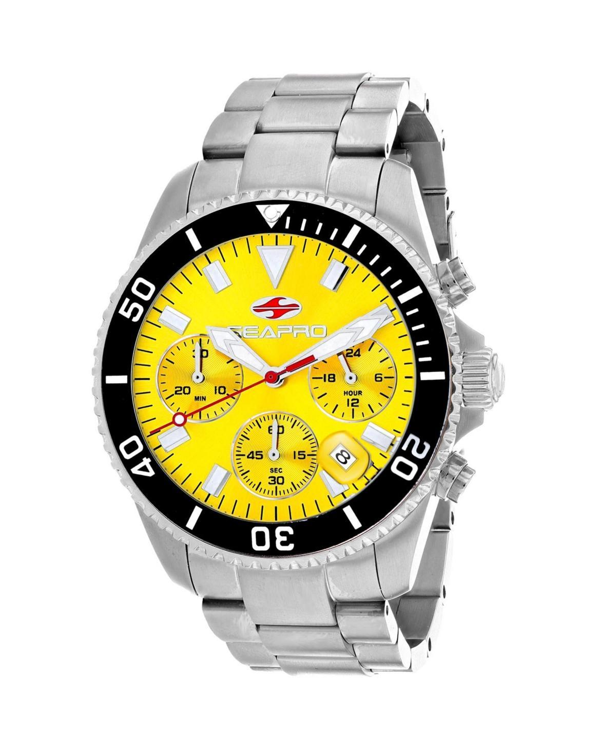 Seapro Mens Scuba 200 Chrono Yellow Dial Watch - SP4354 - Yellow Product Image