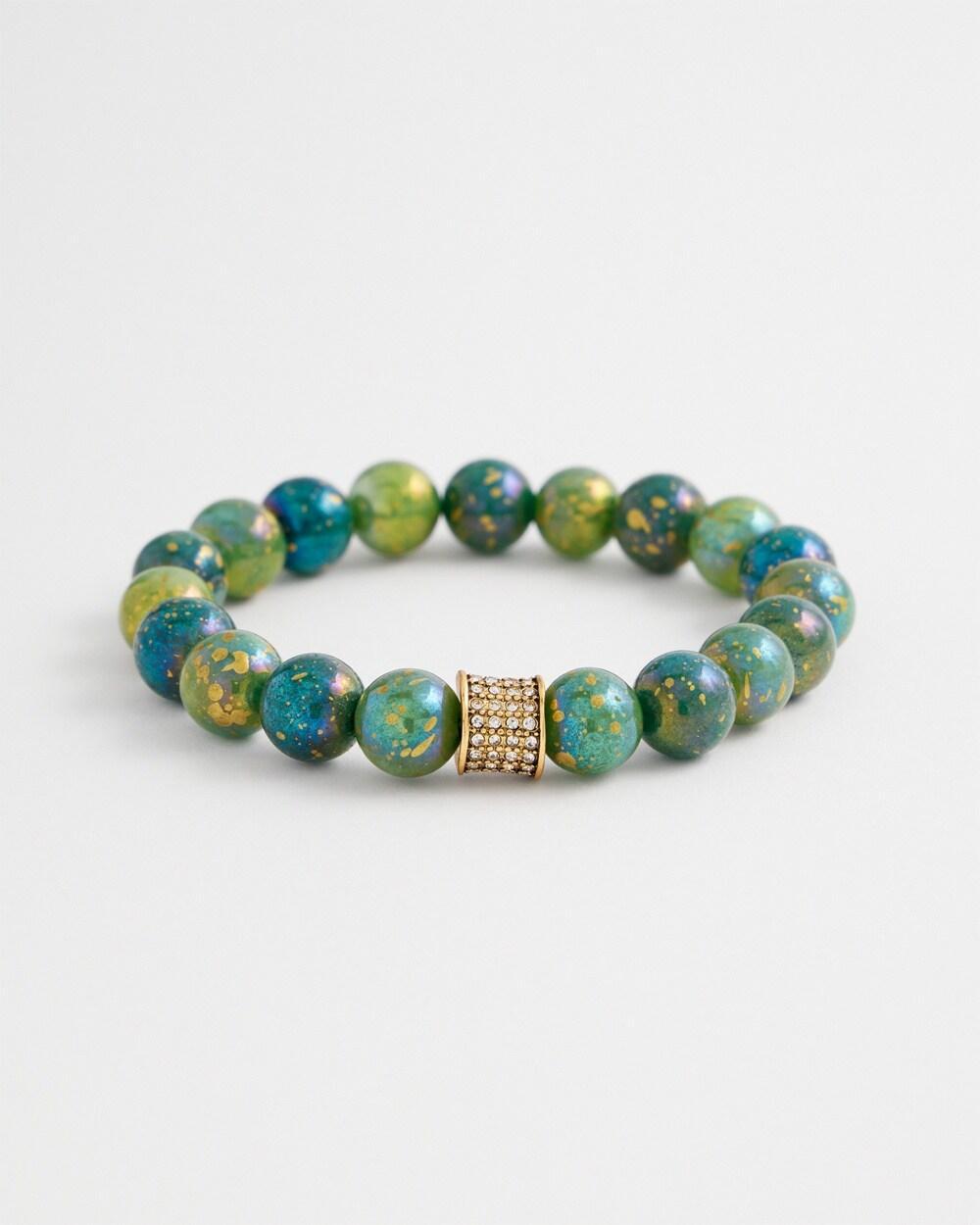 Jade Green Beaded Bracelet Product Image