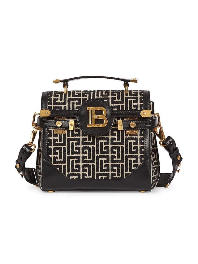 Womens B-Buzz 23 Monogram Jacquard & Leather Top Handle Bag Product Image