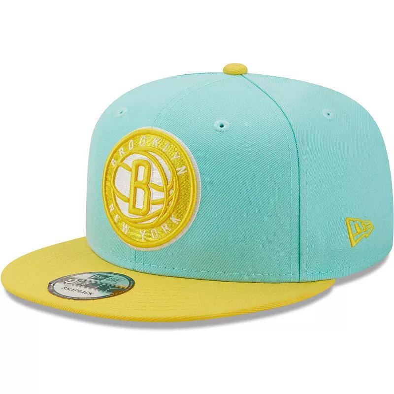 Mens New Era Turquoise Brooklyn Nets Color Pack 9Fifty Snapback Hat - Turquoise Product Image