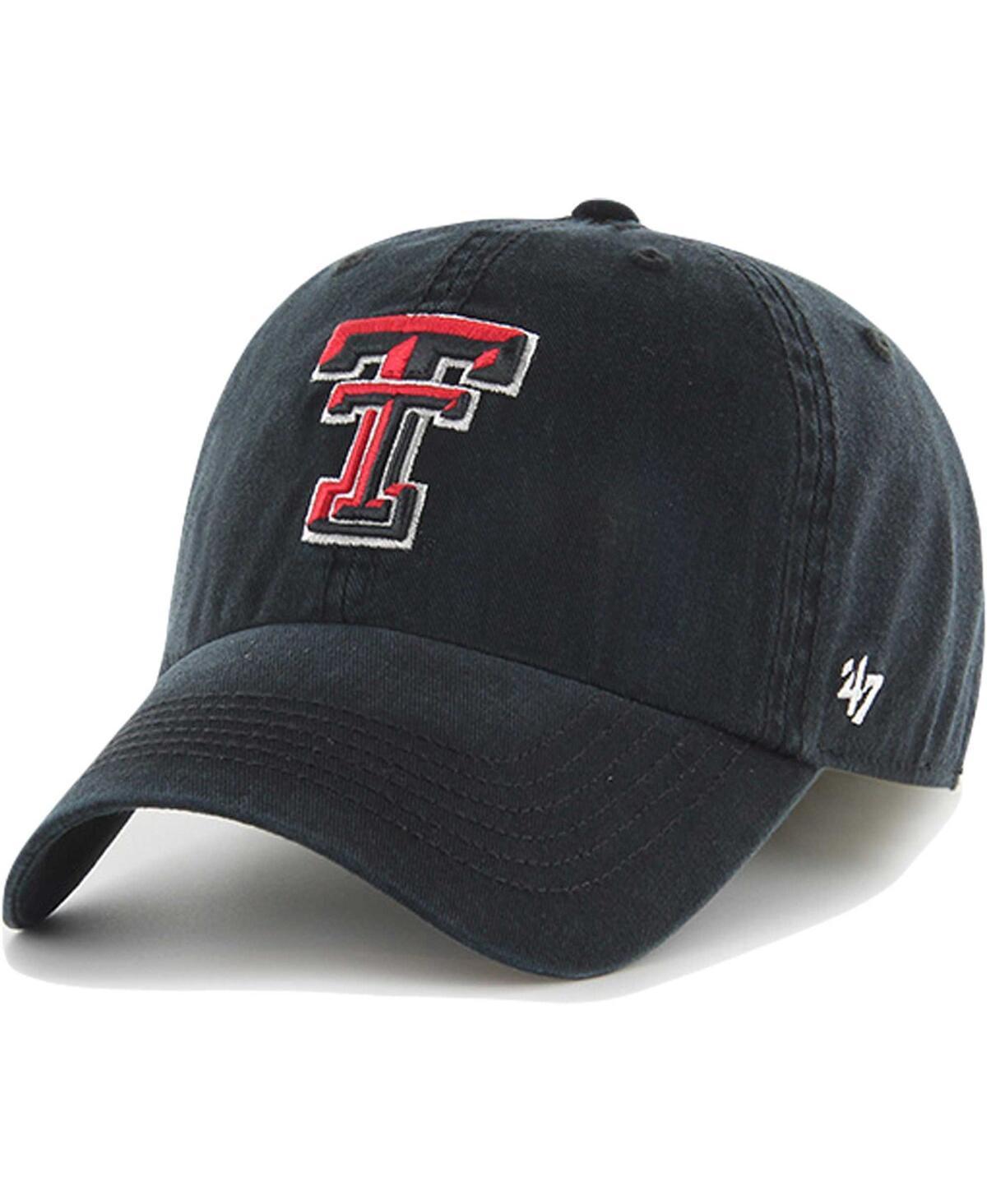 Mens 47 Brand Black Texas Tech Red Raiders Franchise Fitted Hat Product Image