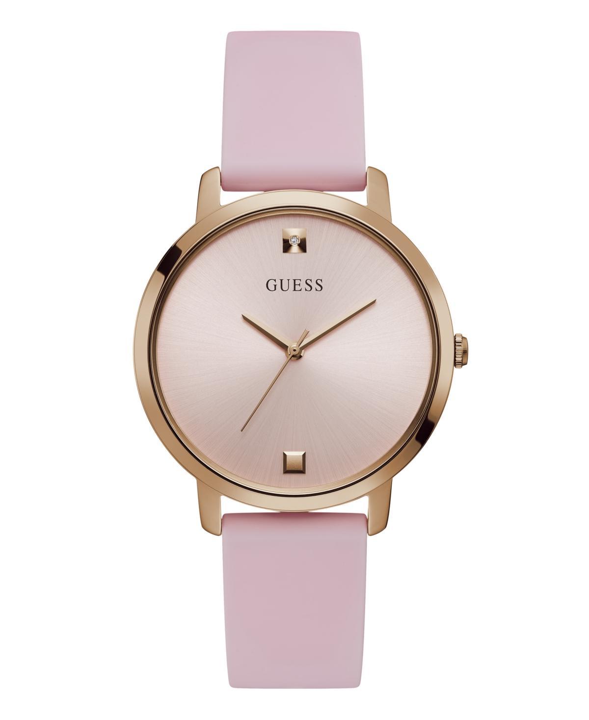 Guess Womens Analog Pink Silicone Watch 40 mm Product Image