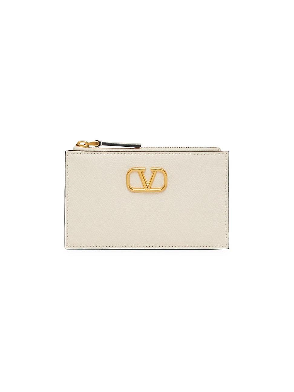 Womens Vlogo Signature Grainy Calfskin Cardholder Product Image