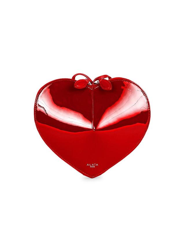 Womens Heart Patent Leather Shoulder Bag Product Image