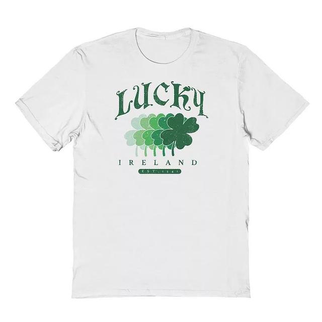 Mens St Patricks Day Lucky Ireland Graphic Tee Product Image