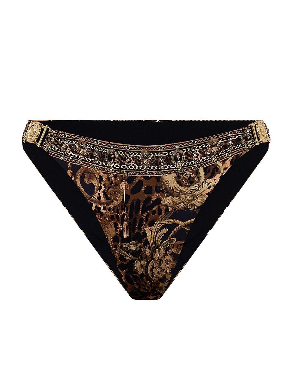 Womens Era Of Empires Embellished Printed Bikini Bottom Product Image