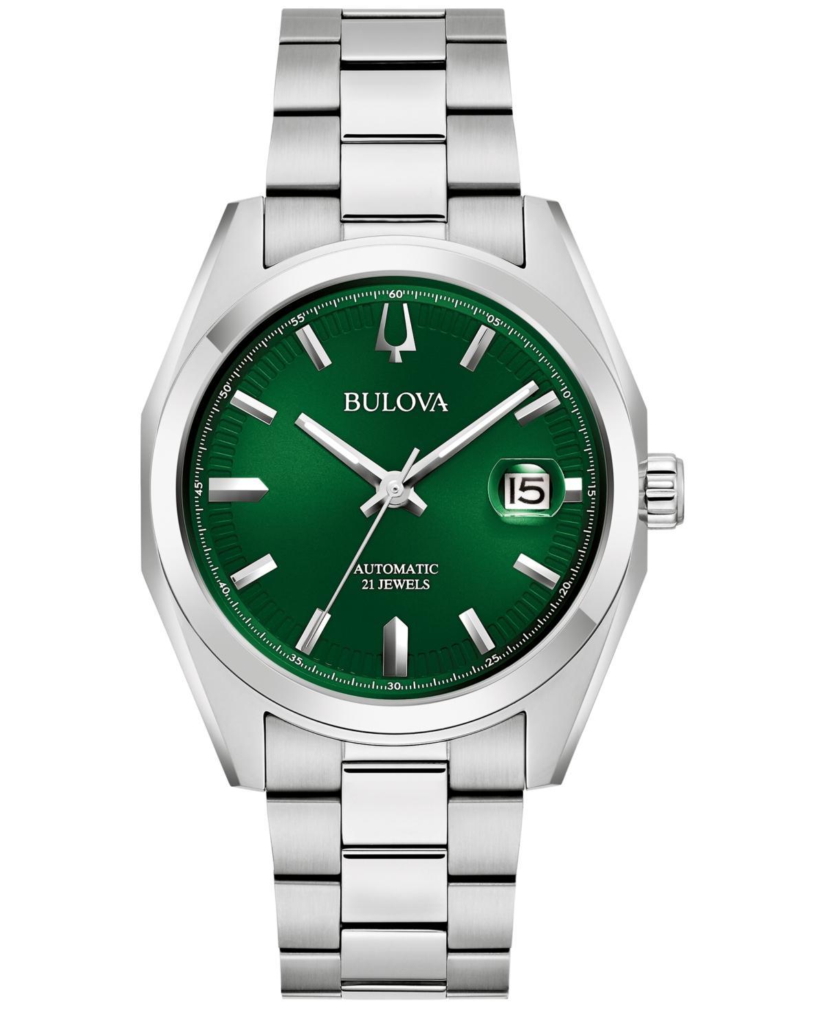 Bulova Mens Automatic Surveyor Stainless Steel Bracelet Watch 39mm Product Image