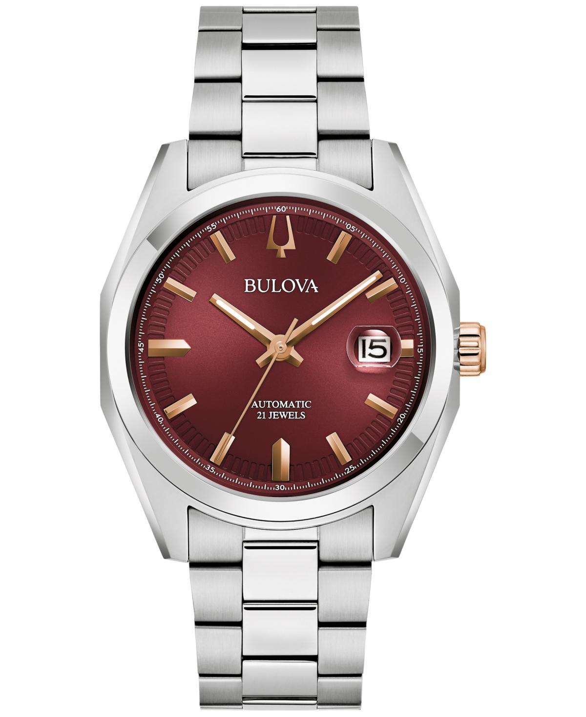 Bulova Mens Automatic Surveyor Stainless Steel Bracelet Watch 39mm Product Image