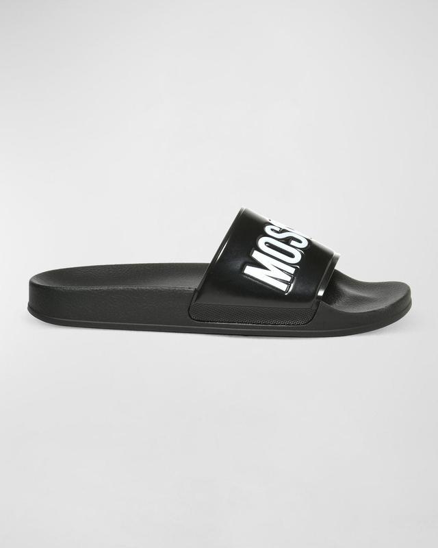 Mens Logo-Embossed Rubber Slide Sandals Product Image