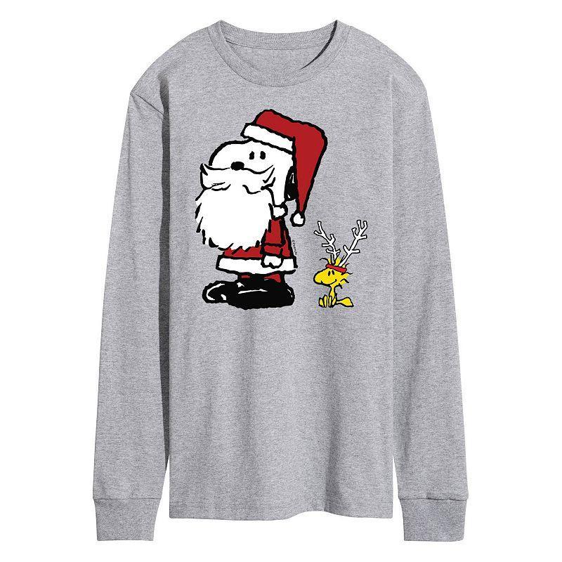 Mens Peanuts Snoopy Santa Long Sleeve Tee Product Image