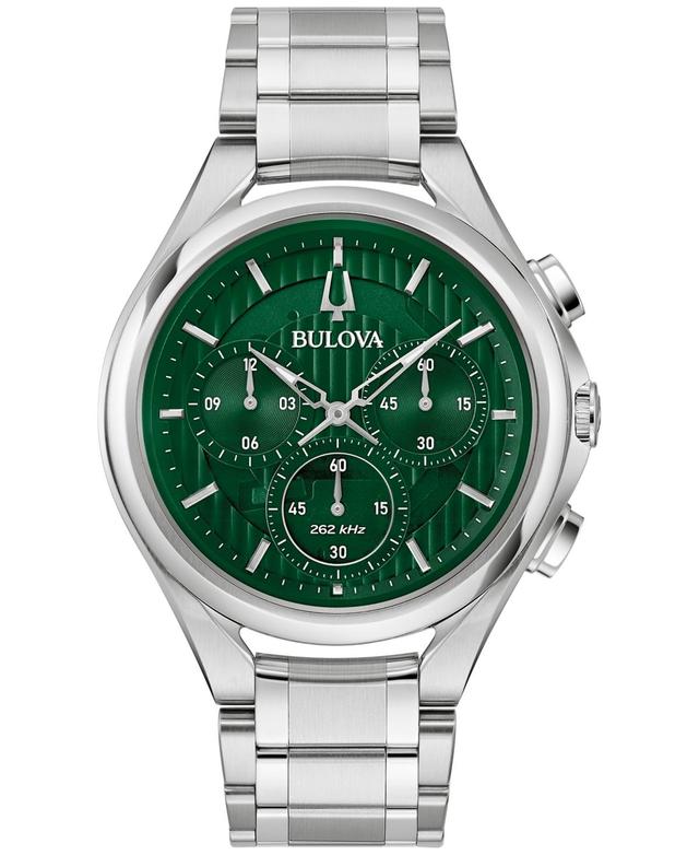 Bulova Mens Chronograph Curv Stainless Steel Bracelet Watch 44mm Product Image