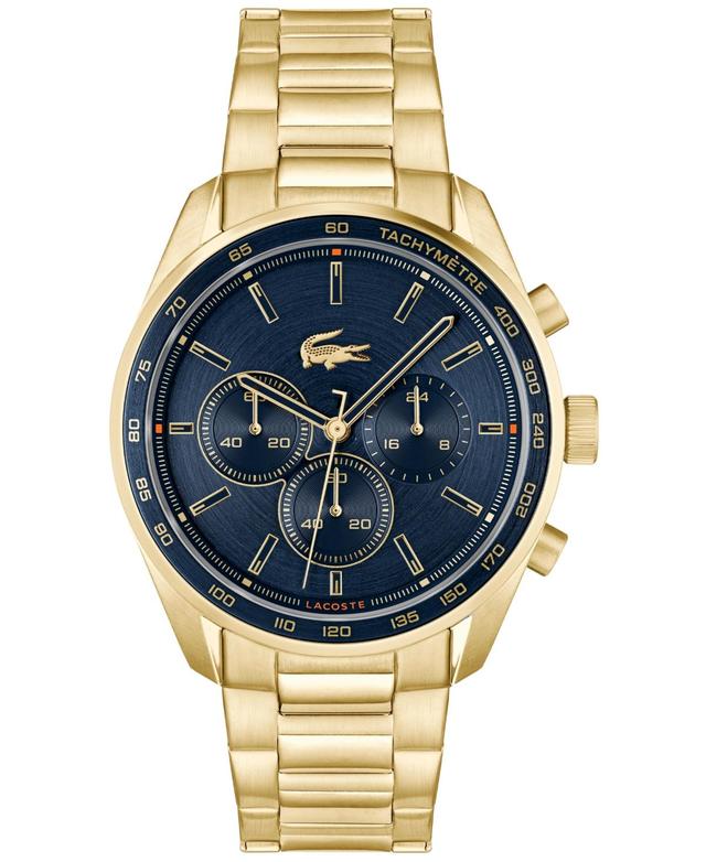 Lacoste Mens Boston Quartz Chronograph Gold Tone Stainless Steel Bracelet Watch Product Image