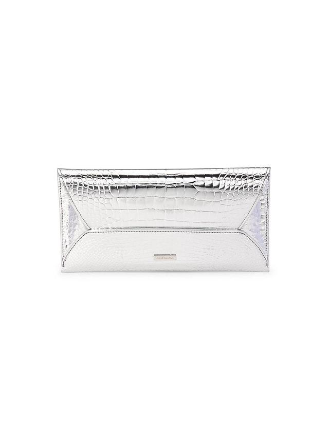 Womens Coco Mirror Leather Envelope Clutch Product Image