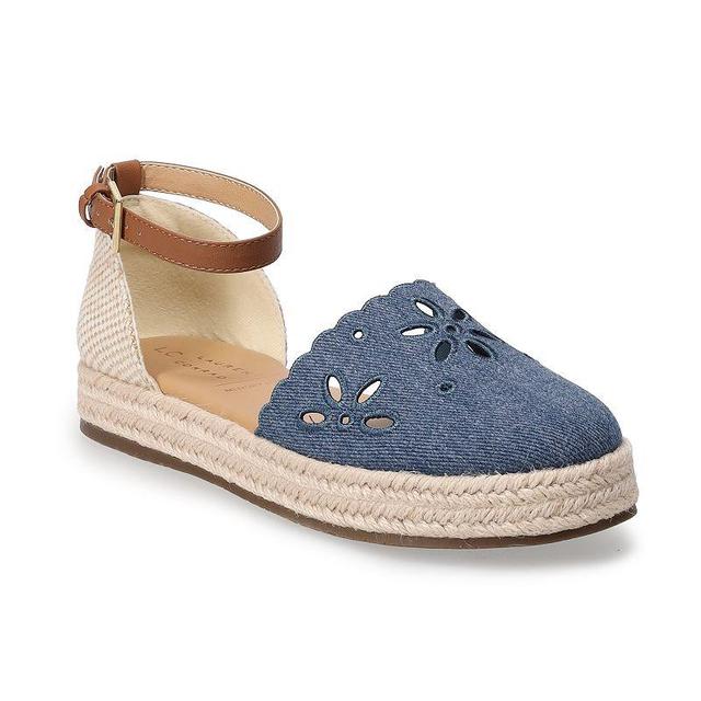 LC Lauren Conrad Cintaly Womens Espadrille Flatform Sandals Blue Product Image