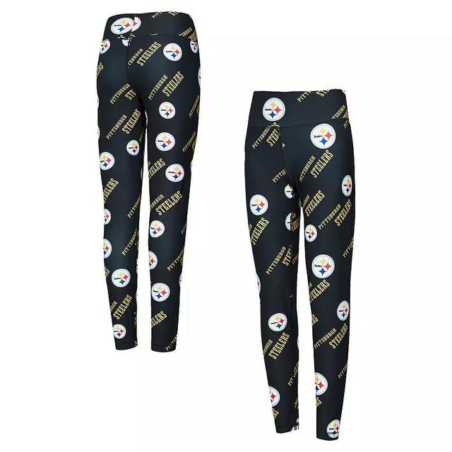 Womens Concepts Sport Pittsburgh Steelers Breakthrough Allover Print Knit Leggings Product Image