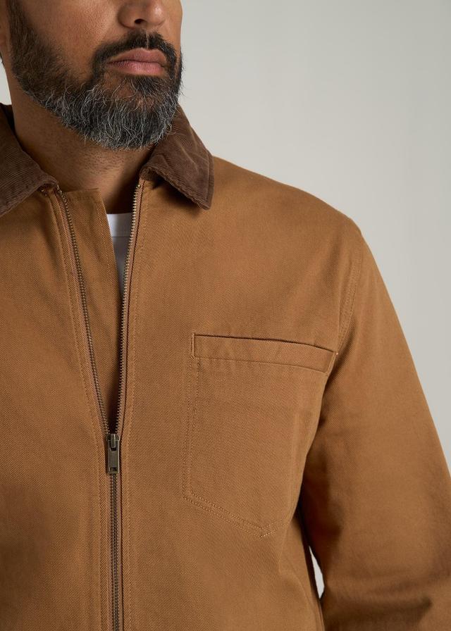 LJ Twill Shop Jacket for Tall Men in Dusty Brown Male Product Image