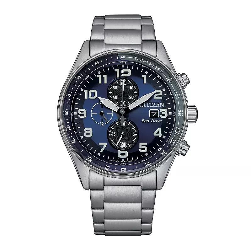 Citizen Mens Eco-Drive Stainless Steel Chronograph Bracelet Watch - CA0770-72L Gray Product Image