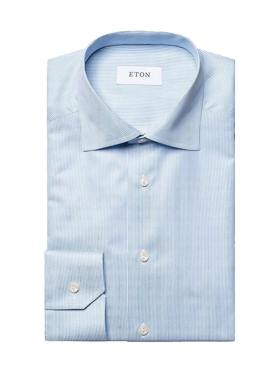 Mens Wardrobe Essentials Contemporary-Fit Fine Striped Twill Shirt Product Image