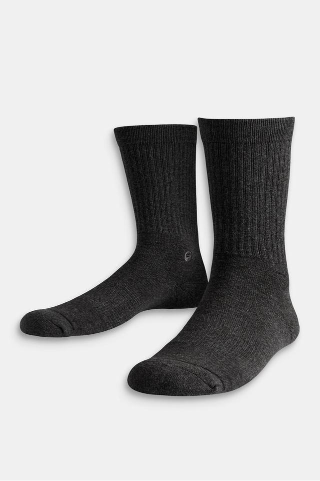 Fabletics Men The Crew Sock male Black Heather Size M/L Product Image