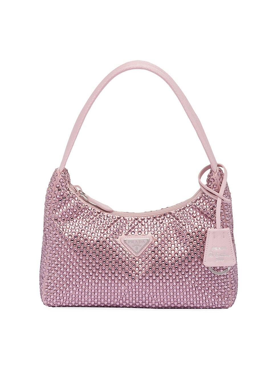 Womens Satin Mini Bag With Crystals Product Image