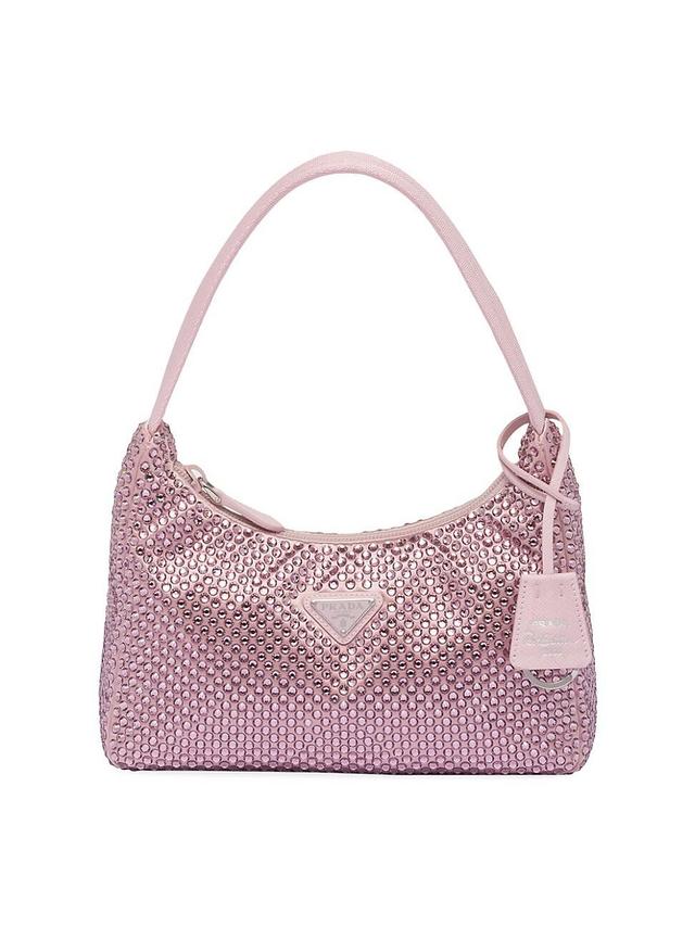 Womens Satin Mini Bag with Crystals Product Image