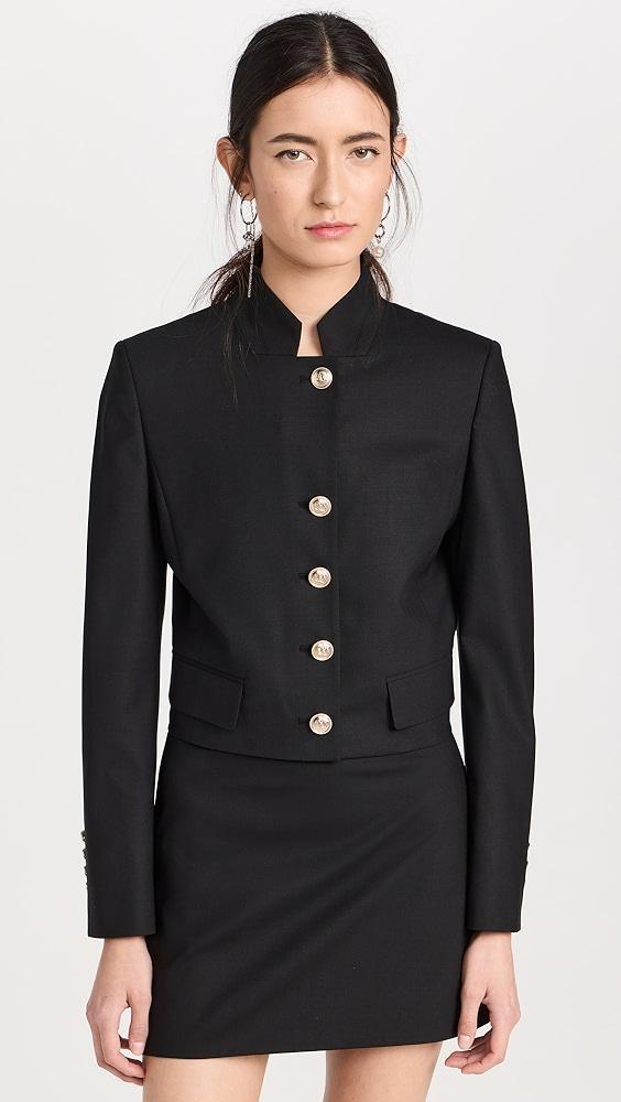 Juun. J Wool Blended Standup Collar Cropped Jacket | Shopbop Product Image