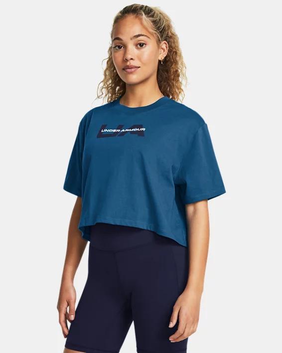 Women's UA Boxy Wordmark Short Sleeve Product Image