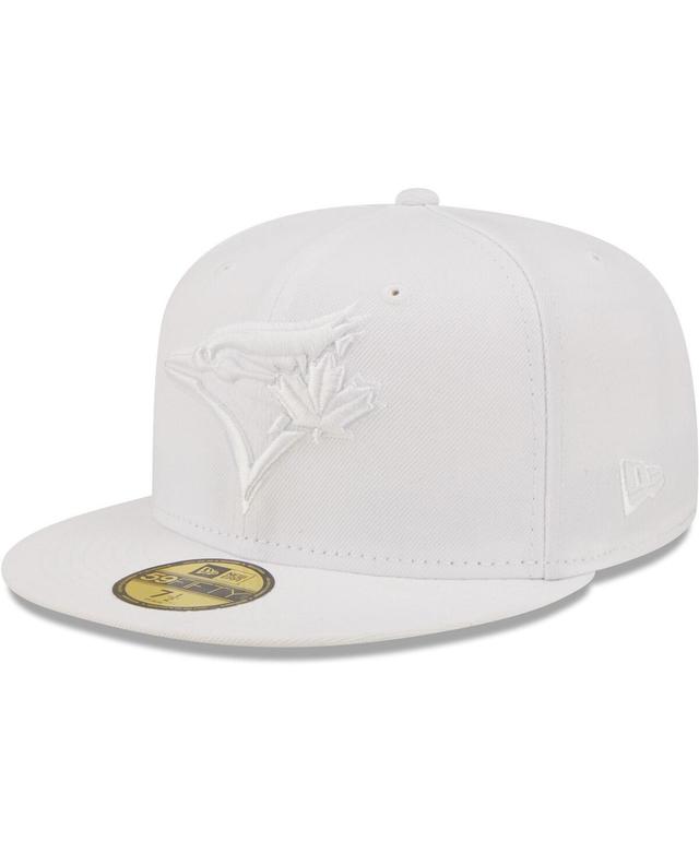 Mens New Era Toronto Blue Jays White on White 59FIFTY Fitted Hat Product Image