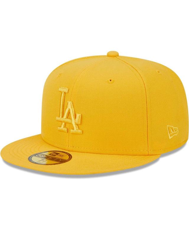 Mens New Era Gold Los Angeles Dodgers Color Pack 59FIFTY Fitted Hat Product Image