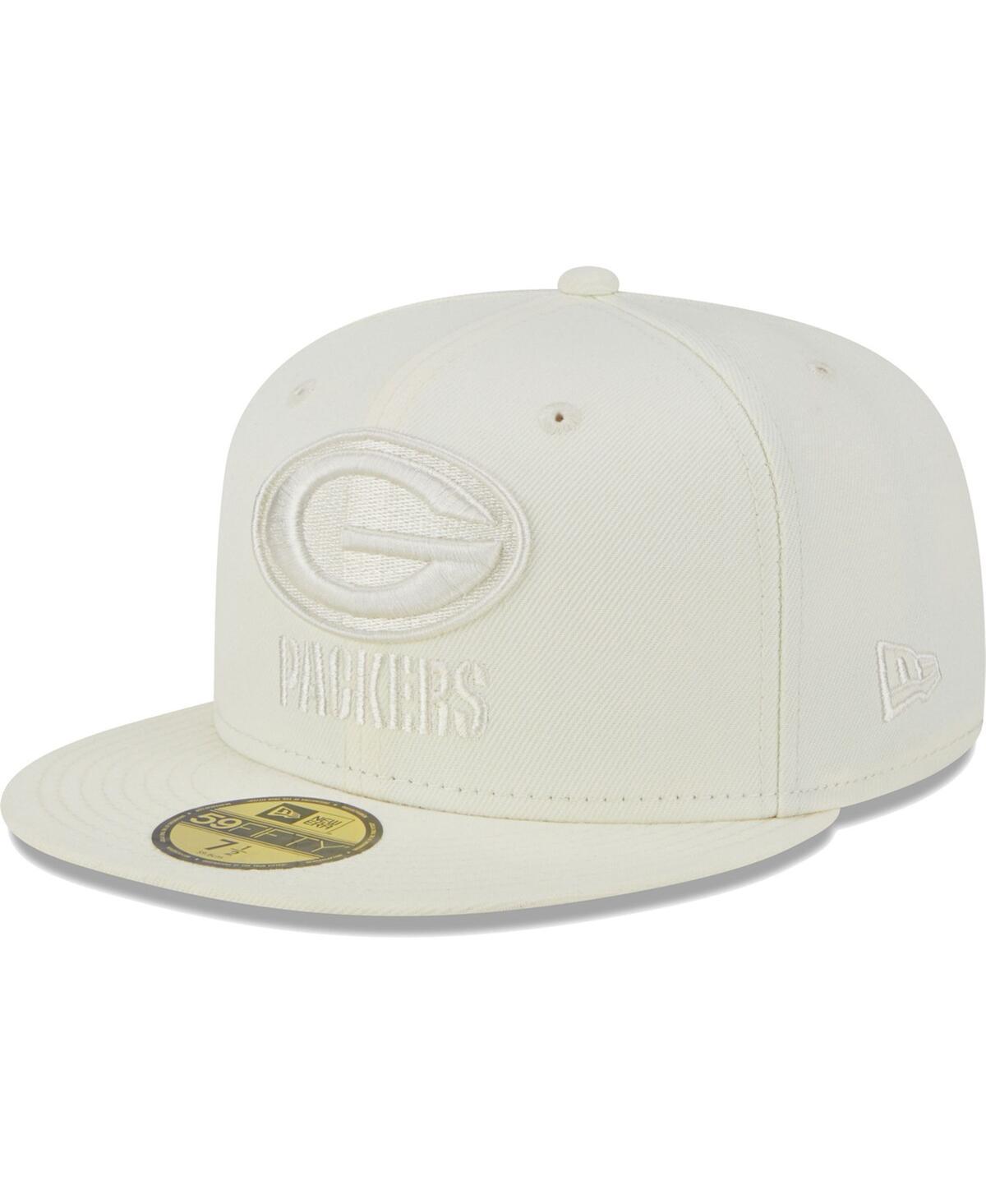 Mens New Era Cream Green Bay Packers Color Pack 59FIFTY Fitted Hat Product Image