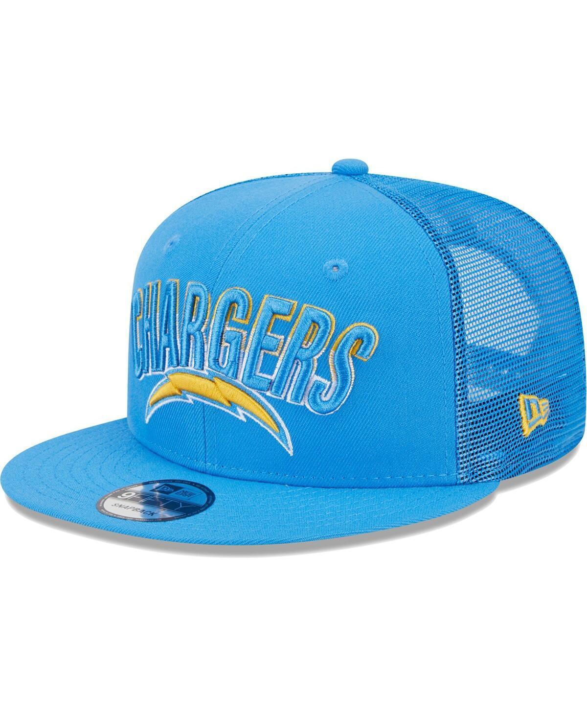 Mens New Era Powder Blue Los Angeles Chargers Grade Trucker 9FIFTY Snapback Hat Product Image