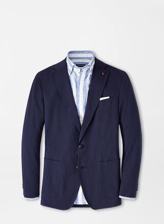 Peter Millar Mens Sterling Seersucker Soft Jacket | Color: Navy | Size: 48 Product Image