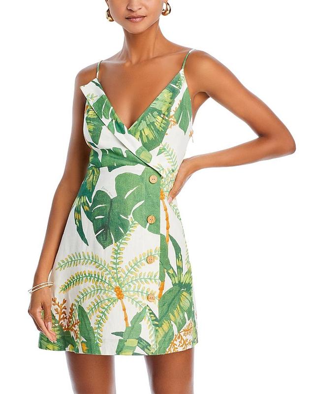 Farm Rio Tropical Forest Linen Mini Dress Product Image