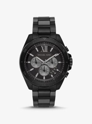 Michael Kors Brecken Chronograph Black Stainless Steel Watch Product Image