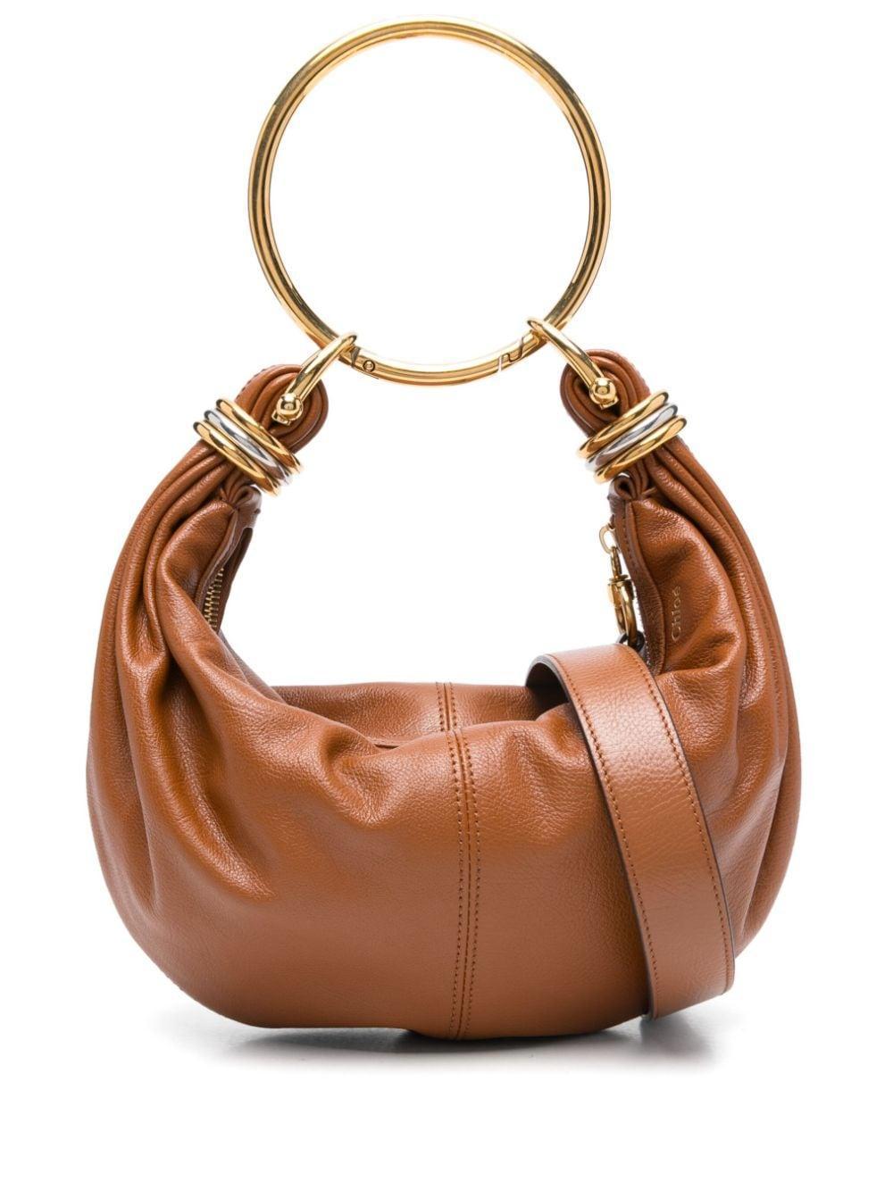 Mini Bracelet Tote Bag In Brown Product Image