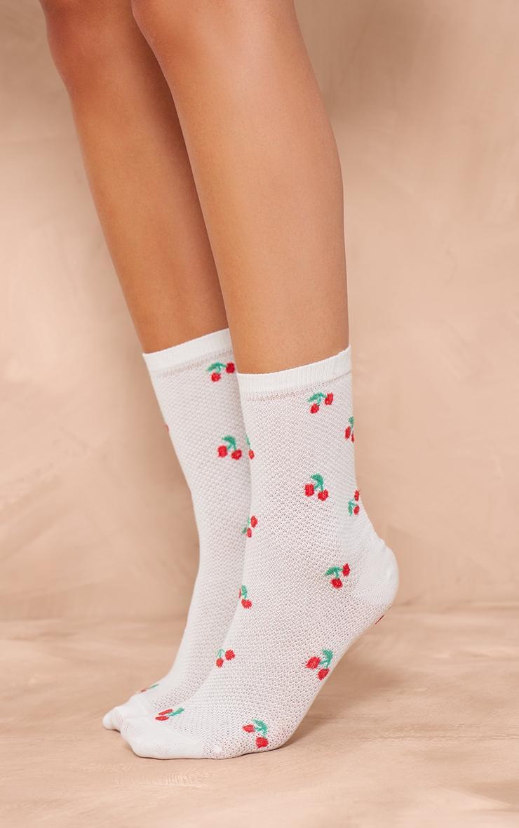 Red Gingham Cherry 3 Pack Socks Product Image