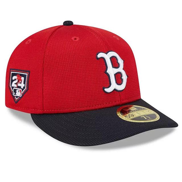 Mens New Era /Navy Boston Sox 2024 Spring Training Low Profile 59FIFTY Fitted Hat Product Image