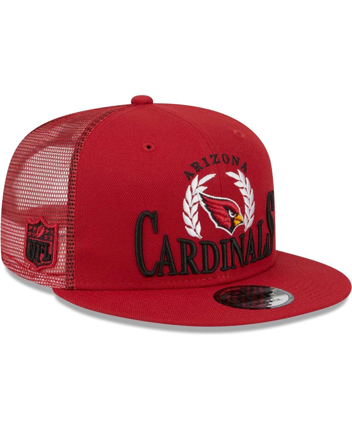 Mens New Era Cardinal Arizona Cardinals Collegiate Trucker 9FIFTY Snapback Hat Product Image