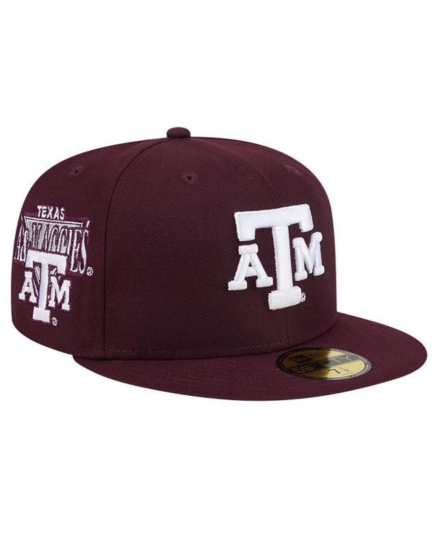 New Era Mens Maroon Texas A M Aggies Throwback 59Fifty Fitted Hat Product Image