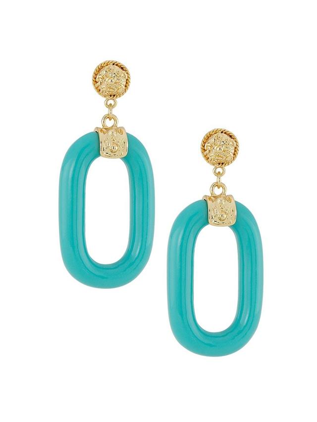 Womens Goldtone & Resin Drop Earrings Product Image