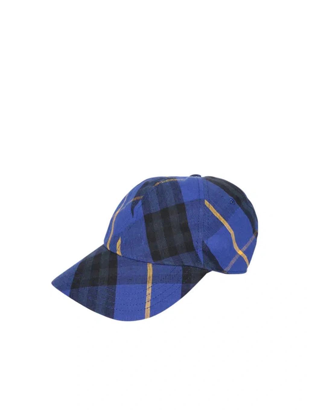 BURBERRY Front Visor Hats In Blue Product Image