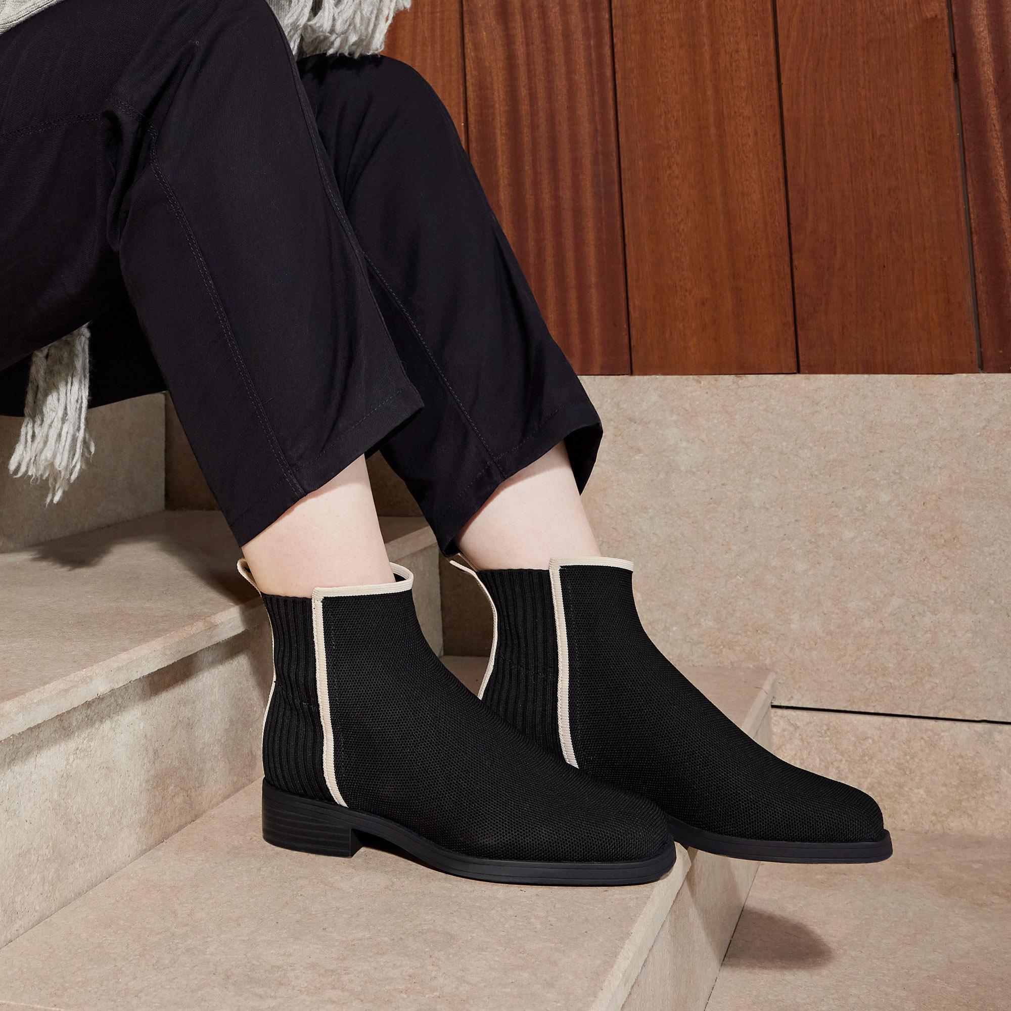 Square-Toe Ankle Chelsea Boots (Celina) Product Image