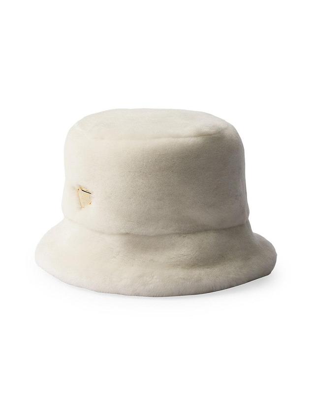 Womens Shearling Bucket Hat Product Image