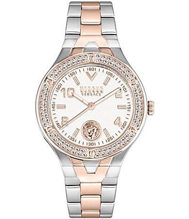 Versus Versace Womens Three-Hand Quartz Vittoria Rose Gold-Tone, Silver-Tone Stainless Steel Bracelet 38mm Product Image