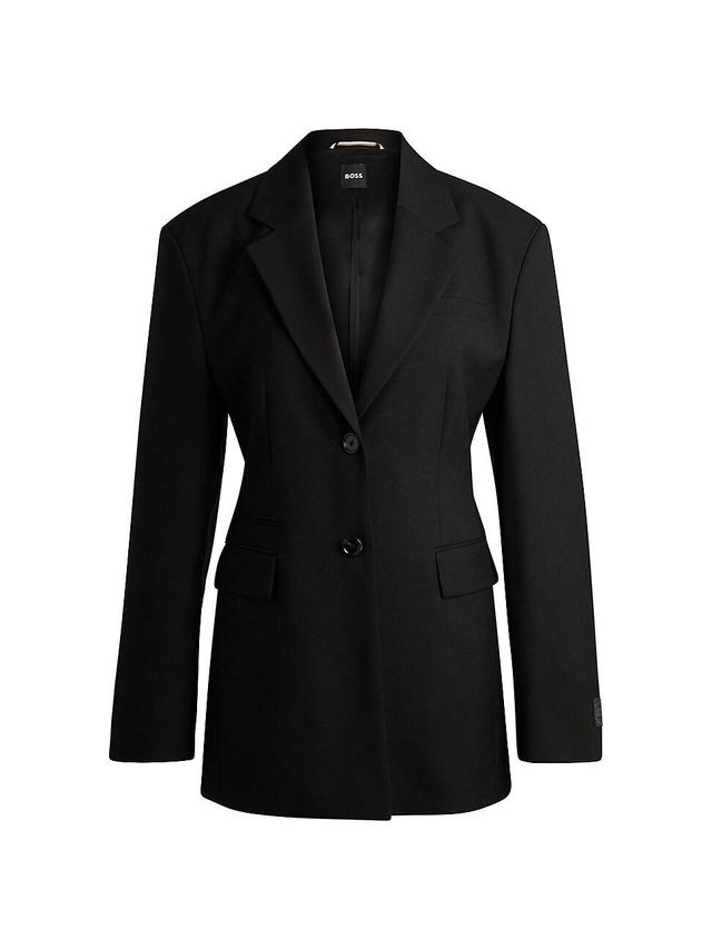 Womens Slim Fit Jacket in Wool Twill Product Image