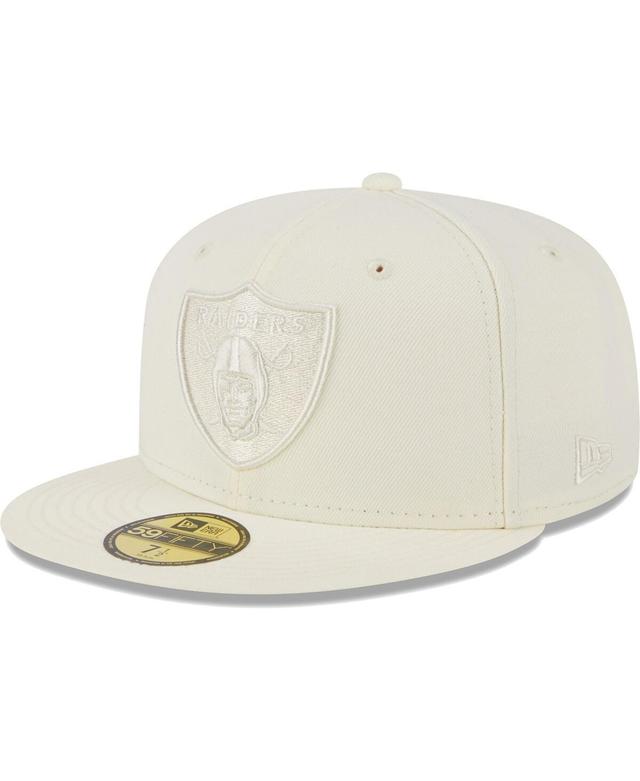 Mens New Era Cream Las Vegas Raiders Color Pack 59FIFTY Fitted Hat Product Image