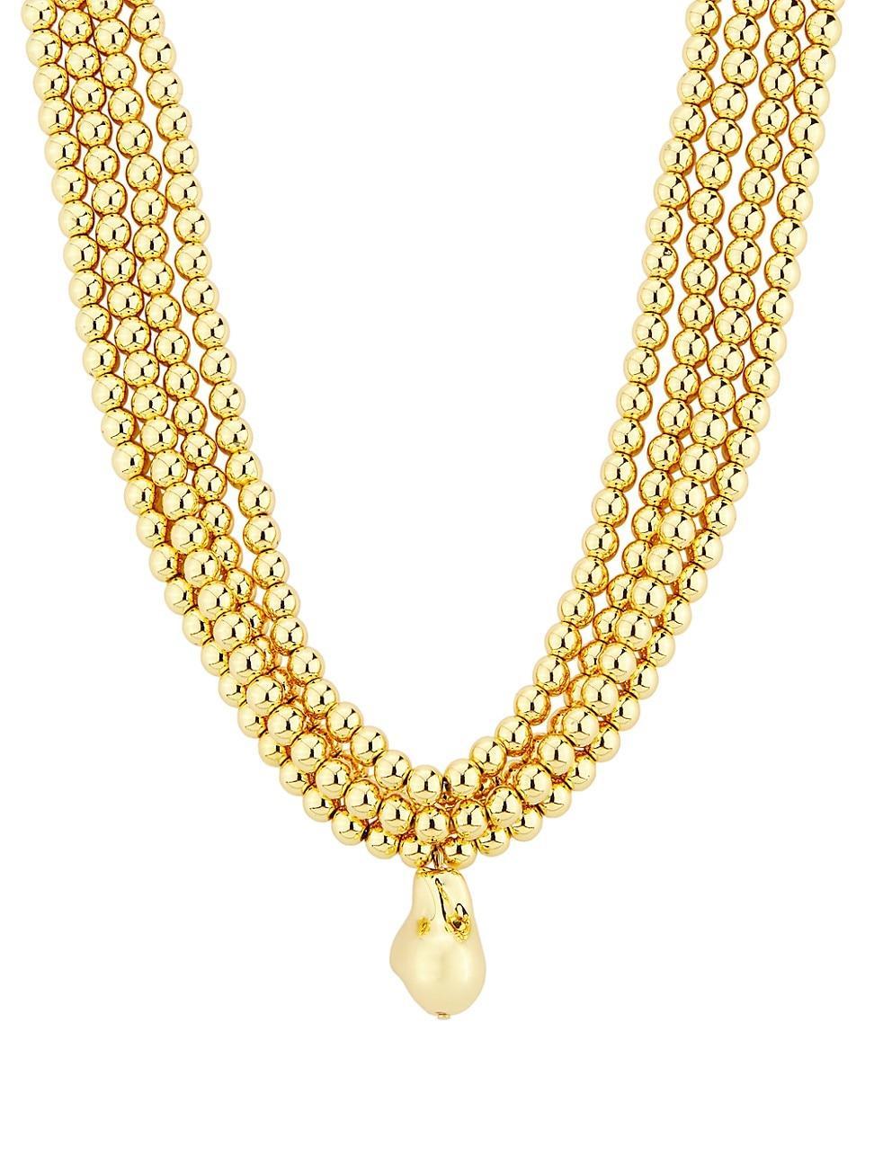 Womens Goldtone Beaded Necklace Product Image