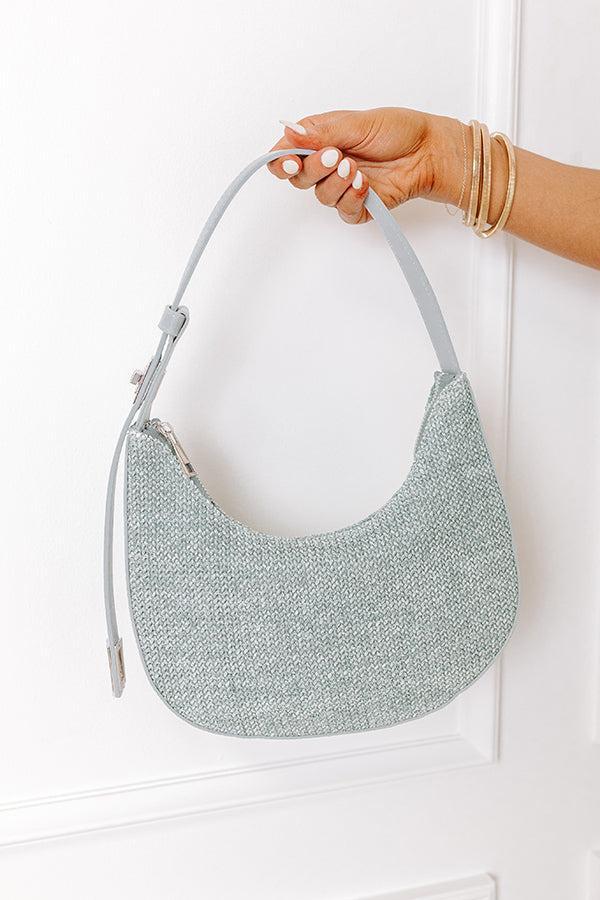 The Luna Spring Woven Purse in Airy Blue Product Image